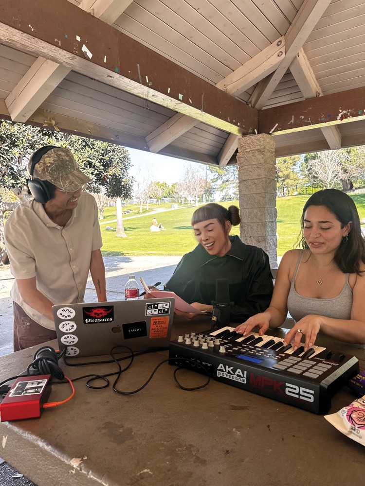 Recording in the park